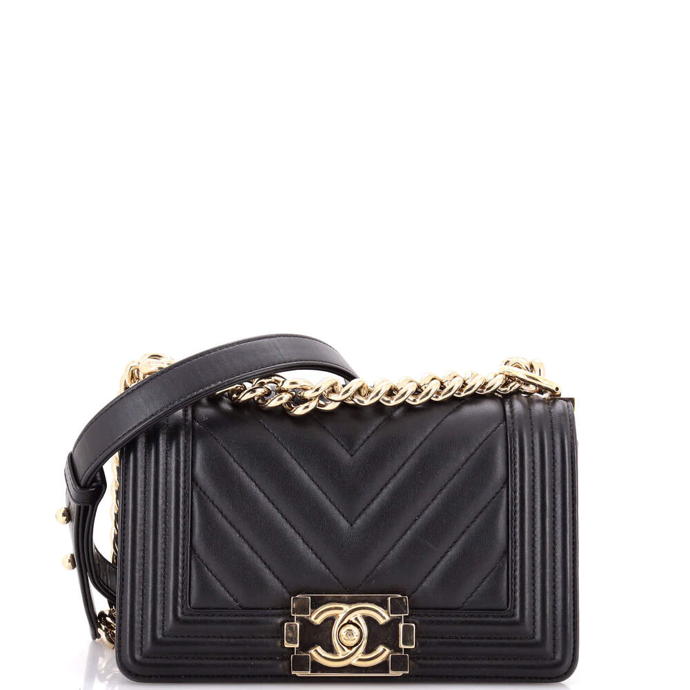 Chanel Boy Flap Bag Chevron Calfskin #246407C45B